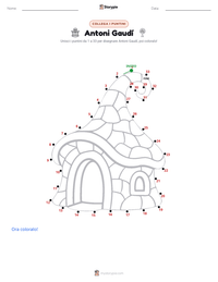 Anteprima della scheda stampabile di Antoni Gaudí