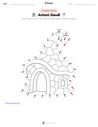 Podgląd drukowalnego arkusza ćwiczeń Antoni Gaudí