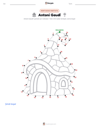 Antoni Gaudí yazdırılabilir çalışma sayfası önizlemesi