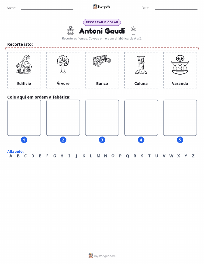 Recortar & Colar Alfabeto
