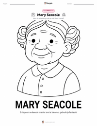 Mary Seacole kleurplaat voor kinderen