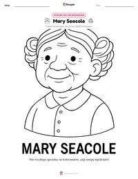 Strona do kolorowania Mary Seacole dla dzieci