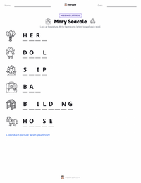 Mary Seacole printable worksheet preview