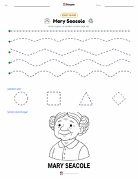 Mary Seacole yazdırılabilir çalışma sayfası önizlemesi
