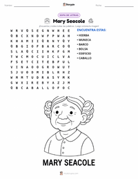 Vista previa de la hoja de trabajo imprimible de Mary Seacole