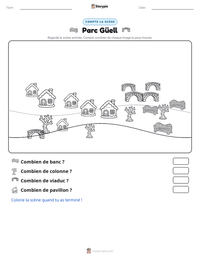 Aperçu de la feuille de travail imprimable Parc Güell