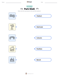 Park Güell printable worksheet preview