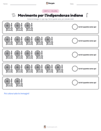 Anteprima della scheda stampabile di Movimento per l'indipendenza indiana