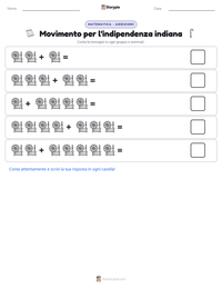 Anteprima della scheda stampabile di Movimento per l'indipendenza indiana