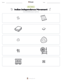 Indian Independence Movement printable worksheet preview