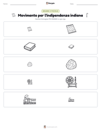 Anteprima della scheda stampabile di Movimento per l'indipendenza indiana