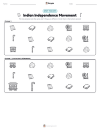 Indian Independence Movement printable worksheet preview