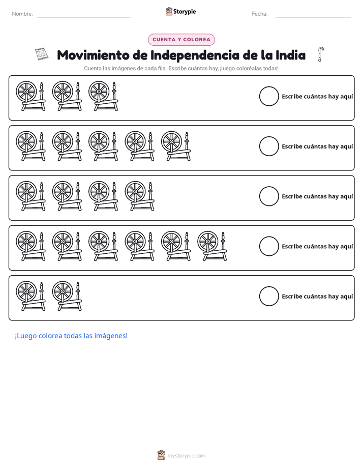 Contar y Colorear