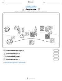 Aperçu de la feuille de travail imprimable Barcelone