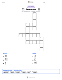 Barcelona printable worksheet preview
