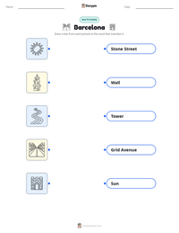 Barcelona printable worksheet for kids