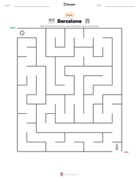Barcelona printable worksheet preview
