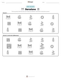 Barcelona printable worksheet preview