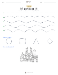 Barcelona printable worksheet preview