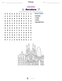 Barcelona druckbare Arbeitsblatt Vorschau