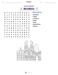Anteprima della scheda stampabile di Barcellona