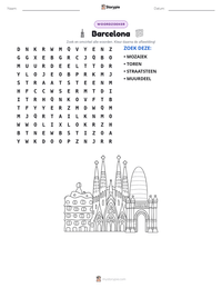 Barcelona afdrukbare werkblad voorbeeld