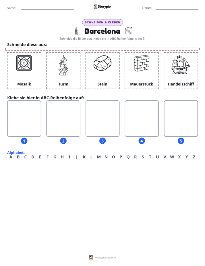 Schneiden & Einfügen Alphabet