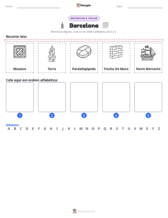 Recortar & Colar Alfabeto