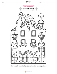 Aperçu de la feuille de travail imprimable Casa Batlló