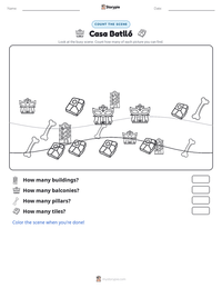 Casa Batlló printable worksheet preview