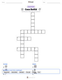 Casa Batlló printable worksheet preview