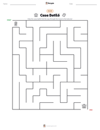 Casa Batlló printable worksheet preview