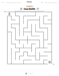 Aperçu de la feuille de travail imprimable Casa Batlló