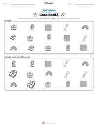 Casa Batlló printable worksheet preview