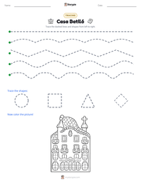 Casa Batlló printable worksheet preview