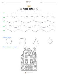 Aperçu de la feuille de travail imprimable Casa Batlló