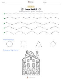 Prabaca lembar kerja cetak Casa Batlló