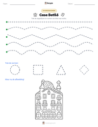 Casa Batlló afdrukbare werkblad voorbeeld