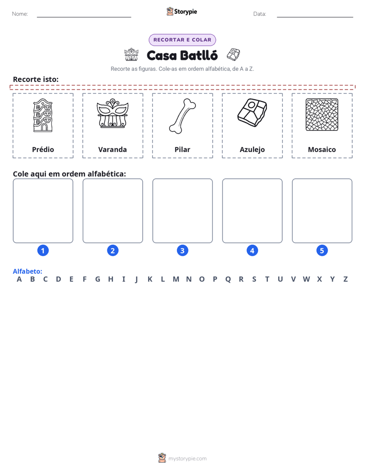 Recortar & Colar Alfabeto