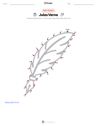 Jules Verne printable worksheet preview