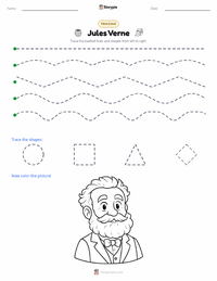 Jules Verne printable worksheet preview