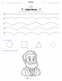 Aperçu de la feuille de travail imprimable Jules Verne