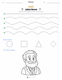 Anteprima della scheda stampabile di Jules Verne