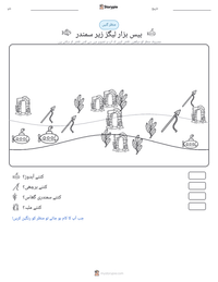 بیس ہزار لیگز زیر سمندر پرنٹ کرنے کے قابل ورکشیٹ کا پیش نظارہ