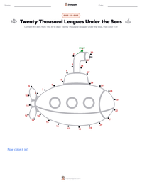 Twenty Thousand Leagues Under the Seas printable worksheet preview