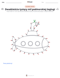 Podgląd drukowalnego arkusza ćwiczeń Dwadzieścia tysięcy mil podmorskiej żeglugi