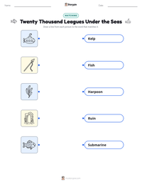 Twenty Thousand Leagues Under the Seas printable worksheet preview