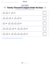 Twenty Thousand Leagues Under the Seas printable worksheet preview