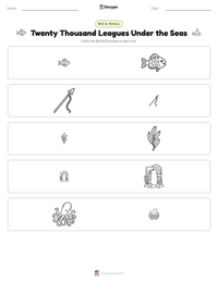 Twenty Thousand Leagues Under the Seas printable worksheet preview