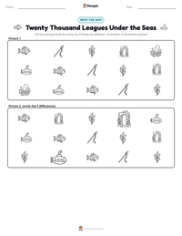 Twenty Thousand Leagues Under the Seas printable worksheet preview